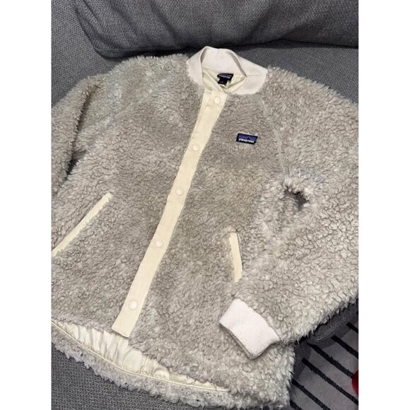 girls Patagonia retro x bomber button up. natural. large - Picture 3 of 6